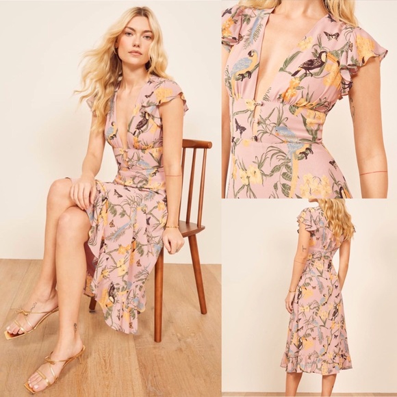 Reformation Dresses & Skirts - REFORMATION 12 Conga Print Riegan Midi Dress NWT